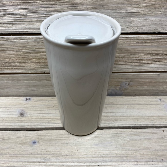 Rae Dunn “Who Rescued Who?” Ceramic travel mug NWOT - Picture 5 of 8